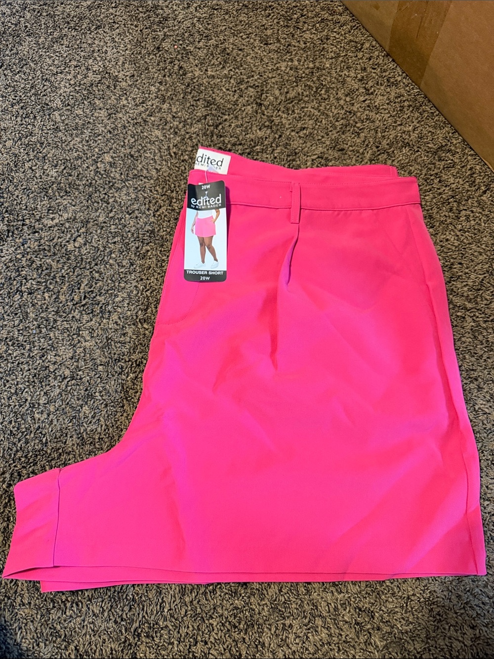 Edikted Hot Pink trouser shorts